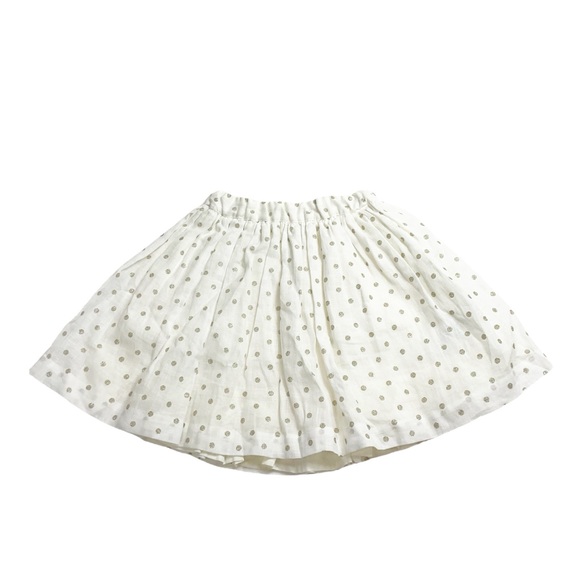 Bonpoint cream gold dot skirt